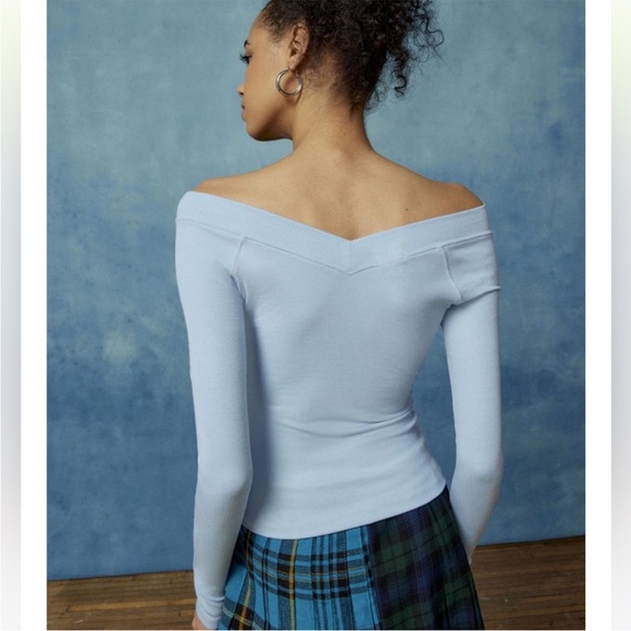 NWOT! Urban Outfitters BDG Shannen Off-The-Shoulder Long Sleeve Tee - Picture 3 of 3
